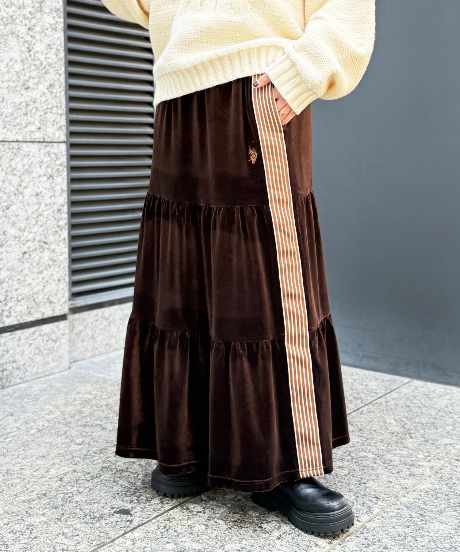 【シーピーシーエム/CPCM】の【U.S. POLO ASSN. 】ティアードスカート インテリア・キッズ・メンズ・レディースファッション・服の通販 founy(ファニー) ファッション Fashion レディースファッション Fashion for Women スカート Skirts ティアードスカート Tiered Skirts イタリア Italy 秋 Autumn 腕時計 Wristwatch コレクション Collection, Seasonal Line ジャケット Jacket, Outerwear スニーカー Sneakers, Trainers ティアードスカート Tiered Skirt, Flounced Skirt デニム Denim, Jeans Material メンズ Men's, Menswear 楽ちん Easy Fit, Comfortable おすすめ Recommended / Our Picks ブラウンその他1|ID: prp329100004739514 ipo3291000000034479023