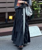 【シーピーシーエム/CPCM】の【U.S. POLO ASSN. 】ティアードスカート ブラック|ID: prp329100004739514 ipo3291000000034479033