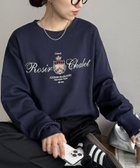 【ディスコート/Discoat】の【WEB限定】ロゴモチーフスウェット 人気、トレンドファッション・服の通販 founy(ファニー) ファッション Fashion レディースファッション Fashion for Women トップス・カットソー Cut & Sew Tops レディースパーカー・カジュアルフーディー Casual Hoodies & Sweatshirts スウェット・クルーネックトップス Sweatshirts & Crewnecks / Relaxed Fit Sweat Tops thumbnail ネイビー|ID: prp329100004739519 ipo3291000000034339259