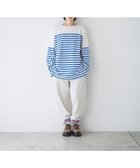 【ローリーズファーム/LOWRYS FARM】の【UNISEX】LAWSONボーダーワイドロングTシャツ 人気、トレンドファッション・服の通販 founy(ファニー) ファッション Fashion レディースファッション Fashion for Women トップス・カットソー Cut & Sew Tops シャツ・ブラウス・オフィスカジュアル Elegant Blouses & Button-Ups ロングTシャツ・Tシャツ Longline T-Shirts & Tees ユニセックス Unisex, Genderless スタンダード Standard, Basic スリット Slit, Slit Detail トレンド Trend, Trending Now バスク Basque, Basque Style フェミニン Feminine, Girly ベーシック Basic, Essential ボーダー Border, Stripe ロング Long, Long-Length ワイド Wide, Wide Fit 定番 Standard, Basic Item thumbnail ブルー85|ID: prp329100004739524 ipo3291000000034236585