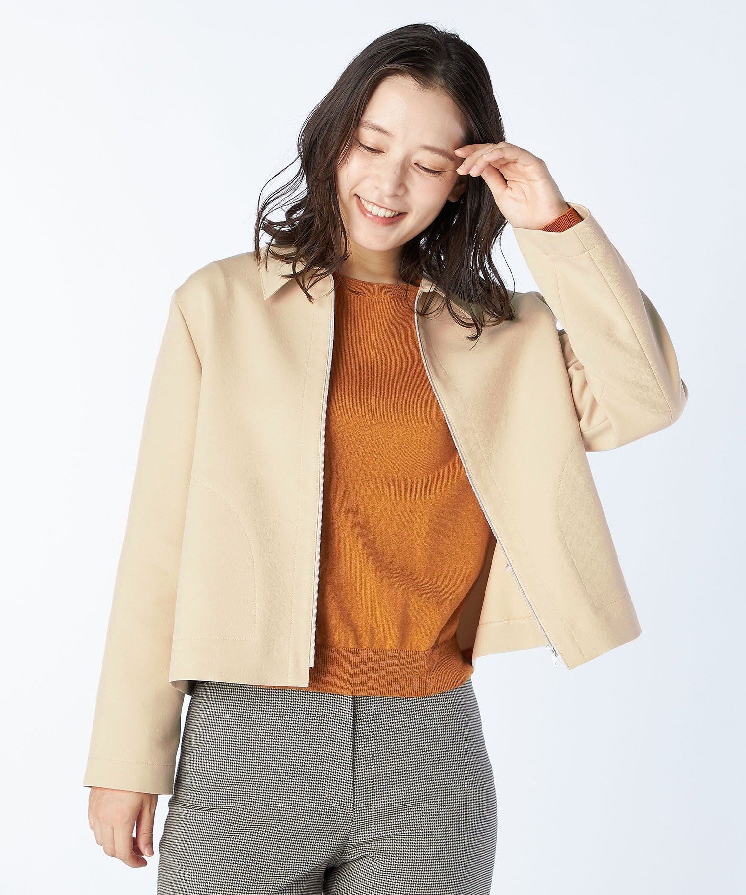 【キース/KEITH】のライトダブルクロスジャケット 人気、トレンドファッション・服の通販 founy(ファニー) 　ファッション　Fashion　レディースファッション　Fashion for Women　アウター　Coat / Outerwear Collection　レディースジャケット・軽アウター　Jackets　ジップ　Zip, Zipper　ジャケット　Jacket, Outerwear　ハンカチ　Handkerchief, Hanky　バランス　Balance, Style Balance　ベーシック　Basic, Essential　ポケット　Pocket, Pocket Detail　無地　Plain, Solid Color　 other-1|ID: prp329100004739546 ipo3291000000034509156