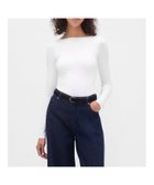 【ギャップ/GAP】のクローズニット ジャージー ボートネック バックオープンTシャツ FRESH_WHITE|ID: prp329100004739549 ipo3291000000034236803