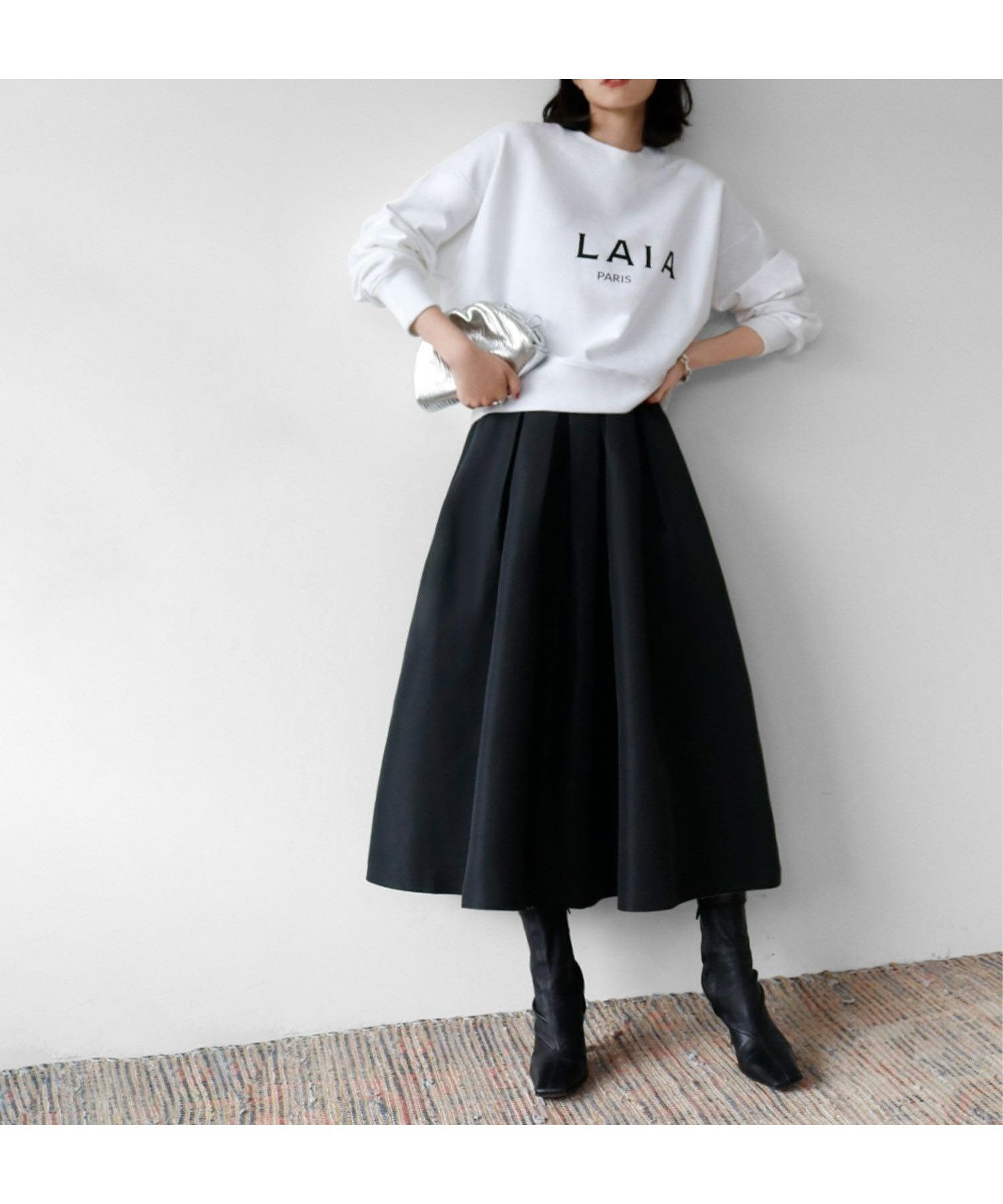 【ガール/GIRL】のグログランボックスタックフレアロングスカート 人気、トレンドファッション・服の通販 founy(ファニー) 　ファッション　Fashion　レディースファッション　Fashion for Women　スカート　Skirts　ロングスカート　Long Skirts / Maxi & Midi Skirts　シルバー　Silver, Metallic Silver　フレア　Flare, Flared　ボックス　Boxy, Box Shape　ロング　Long, Long-Length　再入荷　Restock / Back in Stock　エレガント 上品　Elegant　 other-1|ID: prp329100004739574 ipo3291000000034651755