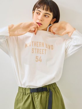 【サマンサモスモス/Samansa Mos2】の袖口シアー切替ロゴプリントカットソー 人気、トレンドファッション・服の通販 founy(ファニー) ファッション Fashion レディースファッション Fashion for Women トップス・カットソー Cut & Sew Tops カットソー・ベーシックTシャツ Cut-and-Sewn Tops / Stretch Tees & Basics おすすめ Recommended / Our Picks カットソー Cut and Sewn Top シアー Sheer, See-Through フロント Front, Front Design プリント Print, Printed Pattern ワンポイント One Point, Statement Accent 切替 Switching, Contrast Panel |ID:prp329100004739633