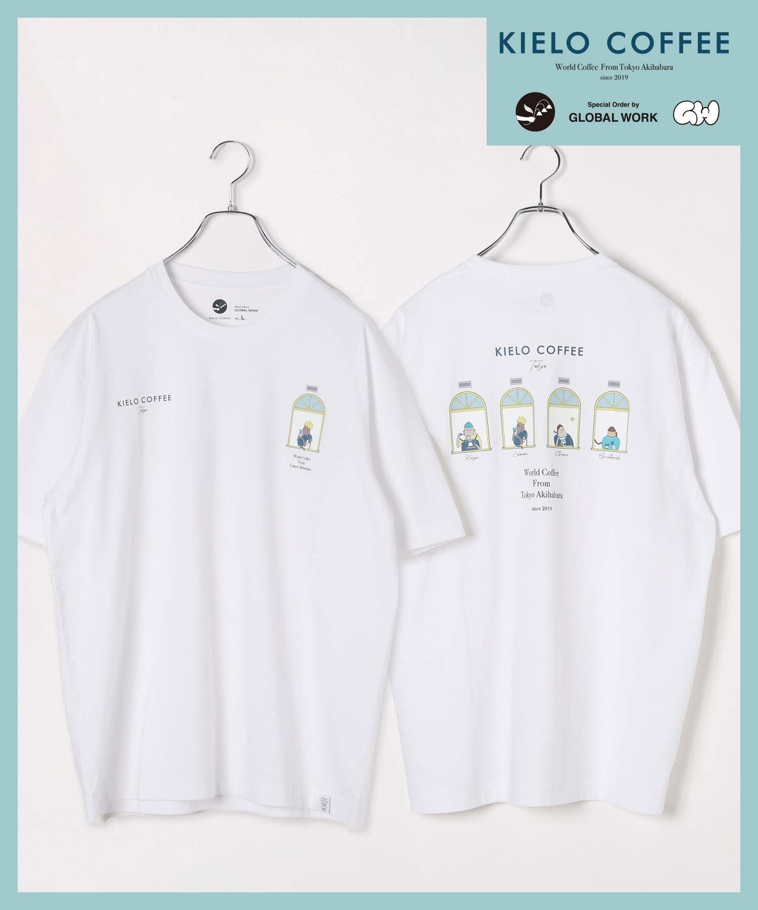 【グローバルワーク/GLOBAL WORK】のKIELO COFFEE Tシャツ/323524 インテリア・キッズ・メンズ・レディースファッション・服の通販 founy(ファニー) 　ファッション　Fashion　レディースファッション　Fashion for Women　トップス・カットソー　Cut & Sew Tops　シャツ・ブラウス・オフィスカジュアル　Elegant Blouses & Button-Ups　ロングTシャツ・Tシャツ　Longline T-Shirts & Tees　おすすめ　Recommended / Our Picks　グラフィック　Graphic, Graphic Design　コラボ　Collaboration, Collab　ボトム　Bottoms, Lower Wear　リラックス　Relax, Relaxed Fit　ワイド　Wide, Wide Fit　ワーク　Workwear, Utility Style　エレガント 上品　Elegant　イラストバックロゴホワイト03|ID: prp329100004739650 ipo3291000000035190480