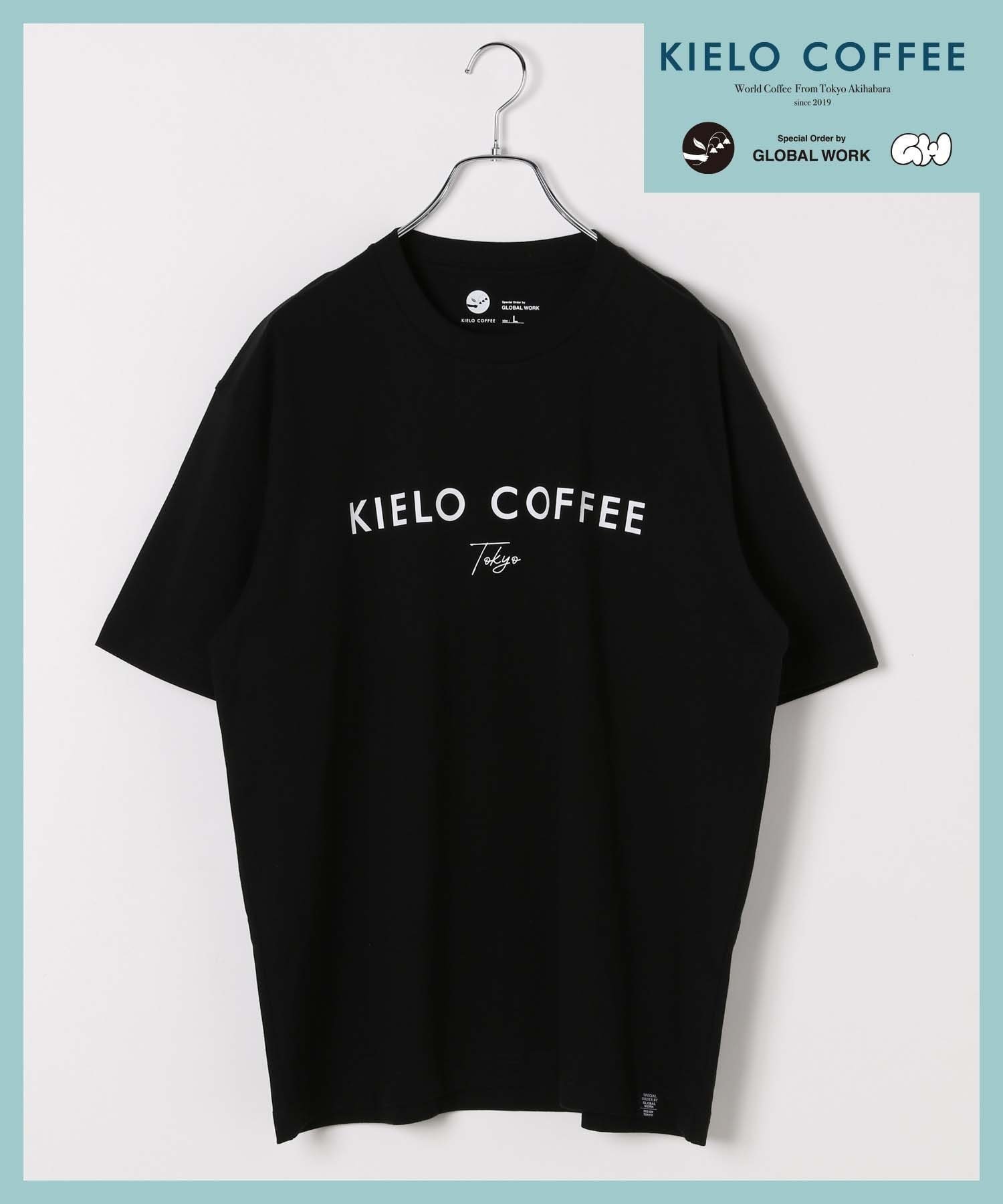 【グローバルワーク/GLOBAL WORK】のKIELO COFFEE Tシャツ/323524 インテリア・キッズ・メンズ・レディースファッション・服の通販 founy(ファニー) 　ファッション　Fashion　レディースファッション　Fashion for Women　トップス・カットソー　Cut & Sew Tops　シャツ・ブラウス・オフィスカジュアル　Elegant Blouses & Button-Ups　ロングTシャツ・Tシャツ　Longline T-Shirts & Tees　おすすめ　Recommended / Our Picks　グラフィック　Graphic, Graphic Design　コラボ　Collaboration, Collab　ボトム　Bottoms, Lower Wear　リラックス　Relax, Relaxed Fit　ワイド　Wide, Wide Fit　ワーク　Workwear, Utility Style　エレガント 上品　Elegant　フロントロゴブラック09|ID: prp329100004739650 ipo3291000000035190482
