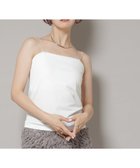 【ナノ ユニバース/nano universe】のストレッチポンチカップ付きベアトップキャミソール ホワイト|ID:prp329100004739675