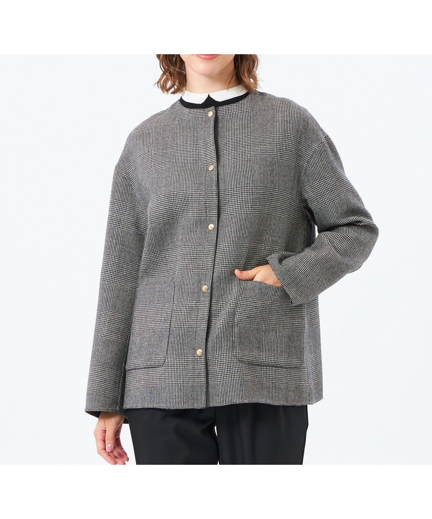 【マッキントッシュ フィロソフィー/MACKINTOSH PHILOSOPHY】の【IVENREY MIDDLE(イベンリーミドル)】ウール製 インテリア・キッズ・メンズ・レディースファッション・服の通販 founy(ファニー) 　ファッション　Fashion　レディースファッション　Fashion for Women　秋　Autumn　カーディガン　Cardigan, Knitwear　ショート　Short, Short Length　チェック　Check, Plaid, Tartan　定番　Standard, Basic Item　フロント　Front, Front Design　リバーシブル　Reversible, Two-Sided　ロング　Long, Long-Length　冬　Winter / This Winter　A/W・秋冬　Autumn/Winter　おすすめ　Recommended / Our Picks　チャコールグレー|ID: prp329100004739704 ipo3291000000034238411