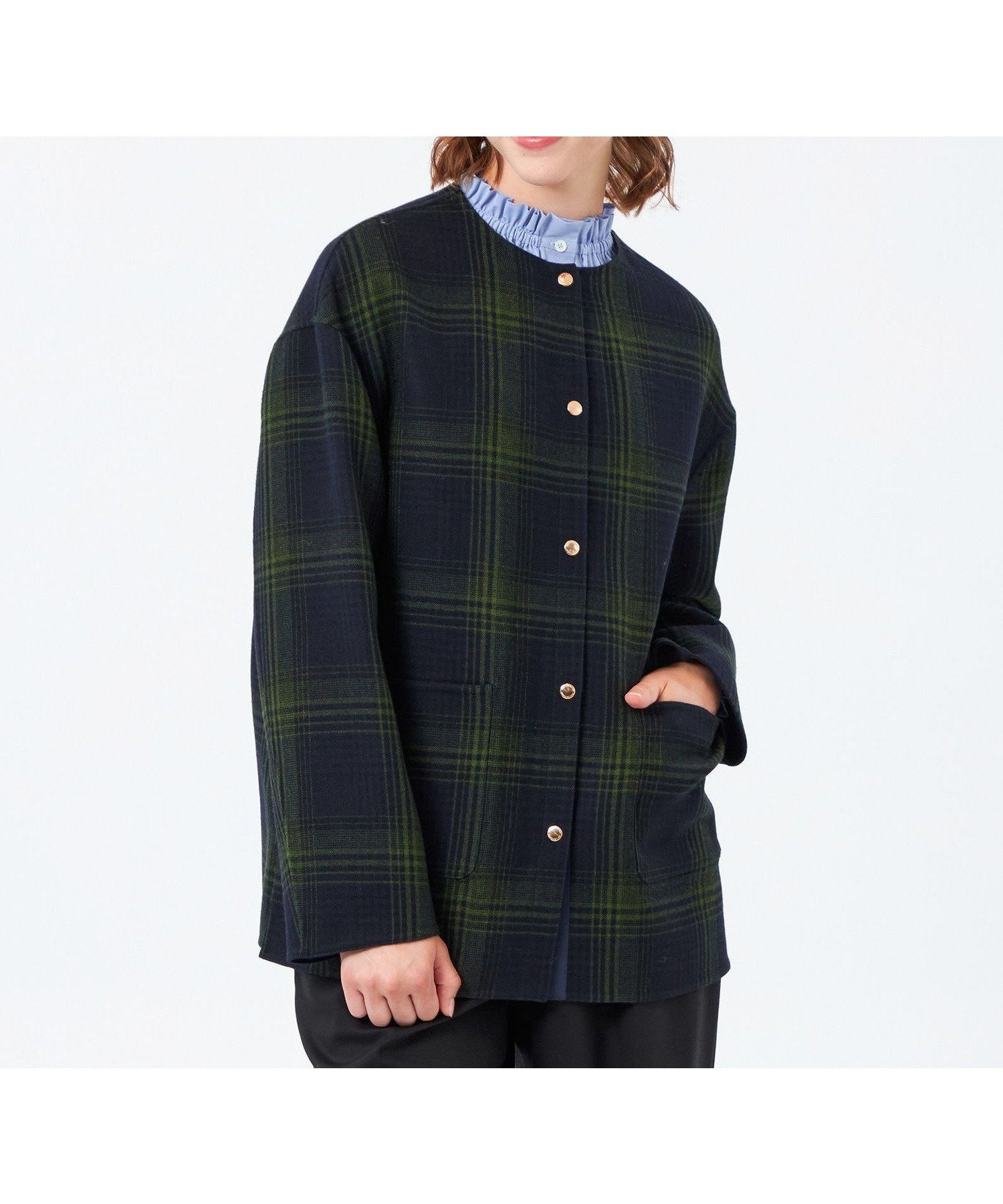 【マッキントッシュ フィロソフィー/MACKINTOSH PHILOSOPHY】の【IVENREY MIDDLE(イベンリーミドル)】ウール製 インテリア・キッズ・メンズ・レディースファッション・服の通販 founy(ファニー) 　ファッション　Fashion　レディースファッション　Fashion for Women　秋　Autumn　カーディガン　Cardigan, Knitwear　ショート　Short, Short Length　チェック　Check, Plaid, Tartan　定番　Standard, Basic Item　フロント　Front, Front Design　リバーシブル　Reversible, Two-Sided　ロング　Long, Long-Length　冬　Winter / This Winter　A/W・秋冬　Autumn/Winter　おすすめ　Recommended / Our Picks　ネイビー|ID: prp329100004739704 ipo3291000000034238412