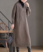 【アールピーエス/rps】のショールカラーニットワンピース 人気、トレンドファッション・服の通販 founy(ファニー) ファッション Fashion レディースファッション Fashion for Women ワンピース Dresses ニットワンピース Knit Dresses ポケット Pocket, Pocket Detail リブニット Rib Knit, Ribbed Knit エレガント 上品 Elegant thumbnail 杢ブラウン|ID: prp329100004739717 ipo3291000000034928834