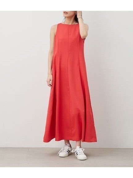 【ミラオーウェン/Mila Owen】のドライタッチサテンソリッドワンピース インテリア・キッズ・メンズ・レディースファッション・服の通販 founy(ファニー) 　雑誌掲載アイテム　Magazine Picks & Fashion Features　ファッション雑誌　Fashion Magazines　ビジンヒャッカ　美人百花　ファッション　Fashion　レディースファッション　Fashion for Women　ワンピース　Dresses　アメリカン　American Style　ウォッシャブル　Machine Washable　エレガント 上品　Elegant　サテン　Satin, Glossy Fabric　シンプル　Simple, Minimal　スマート　Smart, Elegant　スリーブ　Sleeve, Long Sleeve / Short Sleeve　スーツ　Suit, Formalwear　雑誌　Magazine, Fashion Magazine　トレンド　Trend, Trending Now　8月号　August Issue, Aug. Edition　フォルム　Silhouette, Form　ラップ　Wrap, Wrap Design　RED[046]|ID: prp329100004739743 ipo3291000000034238781