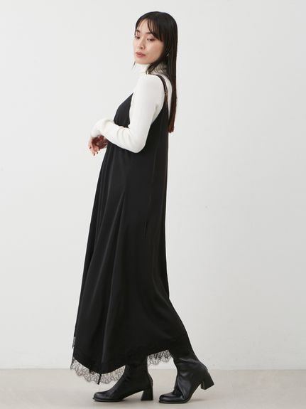 【ミラオーウェン/Mila Owen】のサテンレーストリミングナローキャミワンピース 人気、トレンドファッション・服の通販 founy(ファニー) 　ファッション　Fashion　レディースファッション　Fashion for Women　ワンピース　Dresses　キャミソールワンピース　Camisole Dresses　エレガント 上品　Elegant　秋　Autumn　キャミワンピース　Cami Dress, Slip Dress　サテン　Satin, Glossy Fabric　シンプル　Simple, Minimal　スマート　Smart, Elegant　デニム　Denim, Jeans Material　ドレス　Dress, One-Piece　ベロア　Velour, Soft Velvet　リボン　Ribbon, Bow　レース　Lace, Lace Fabric　 other-1|ID: prp329100004739754 ipo3291000000035134471