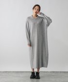 【グローバルワーク/GLOBAL WORK】のハーフZIPアゼニットワンピース/579499 グレー12|ID:prp329100004739757
