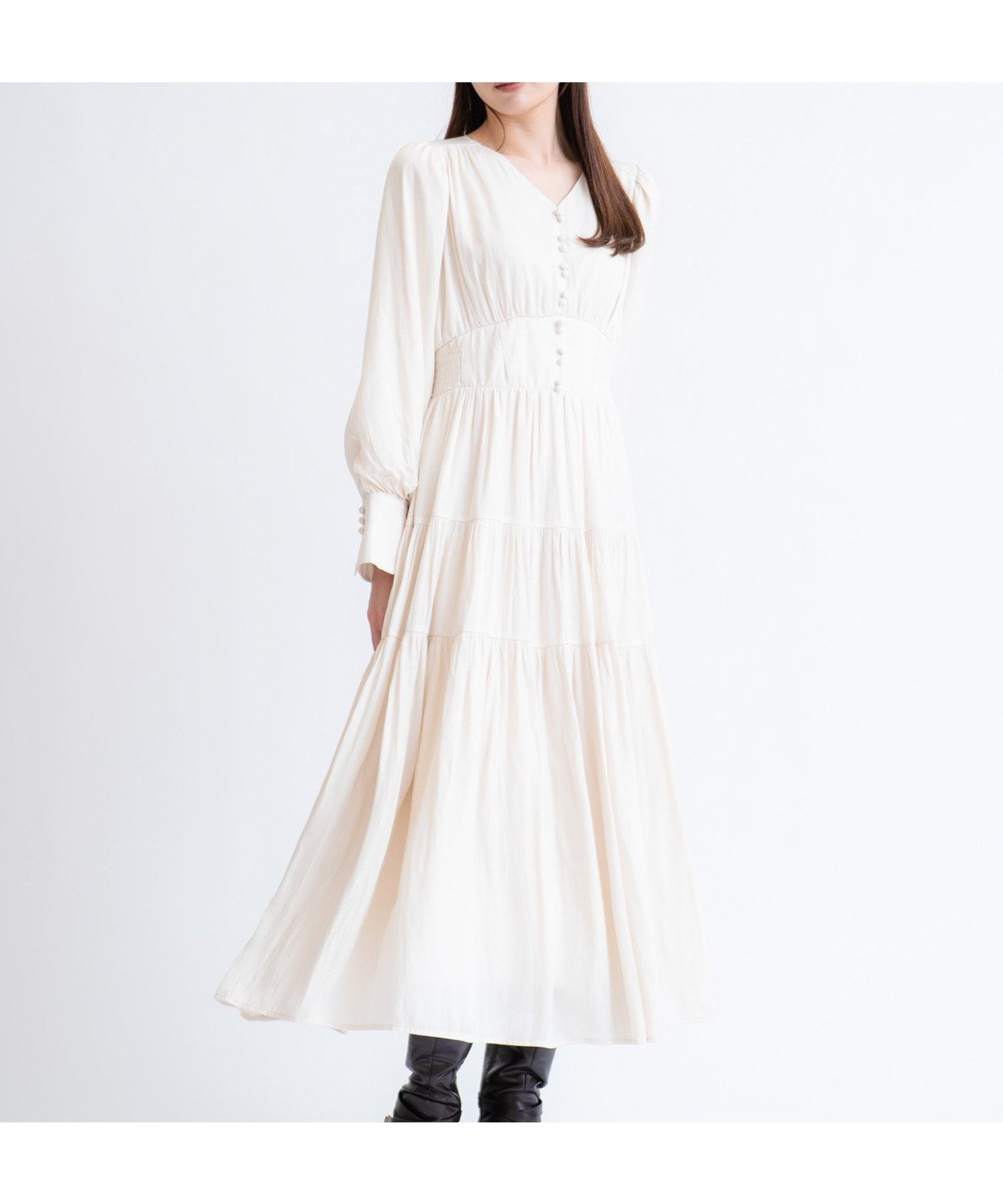 【ノエラ/Noela】のティアードサテンワンピース 人気、トレンドファッション・服の通販 founy(ファニー) 　ファッション　Fashion　レディースファッション　Fashion for Women　ワンピース　Dresses　エレガント 上品　Elegant　ギャザー　Gathered, Ruffled　サテン　Satin, Glossy Fabric　ポケット　Pocket, Pocket Detail　 other-1|ID: prp329100004739822 ipo3291000000034380664