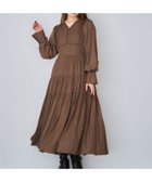 【ノエラ/Noela】のティアードサテンワンピース チャ|ID: prp329100004739822 ipo3291000000034380670