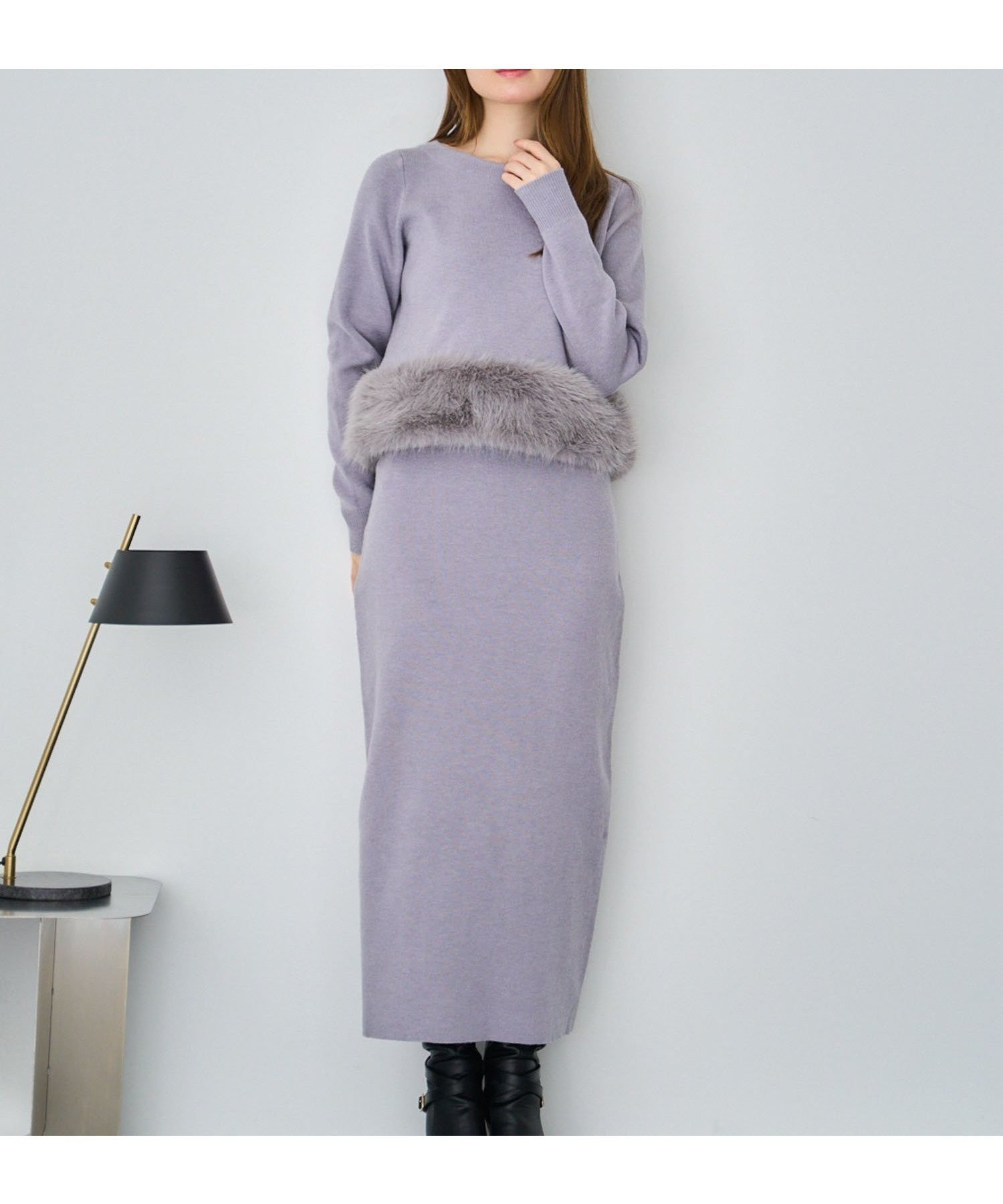 【ノエラ/Noela】のファーニットセットアップ インテリア・キッズ・メンズ・レディースファッション・服の通販 founy(ファニー) 　ファッション　Fashion　レディースファッション　Fashion for Women　トップス・カットソー　Cut & Sew Tops　ニット　Knit Tops & Sweaters　セットアップ　Set-Up, Coordinated Outfit　ポケット　Pocket, Pocket Detail　冬　Winter / This Winter　グレー|ID: prp329100004739823 ipo3291000000034239276