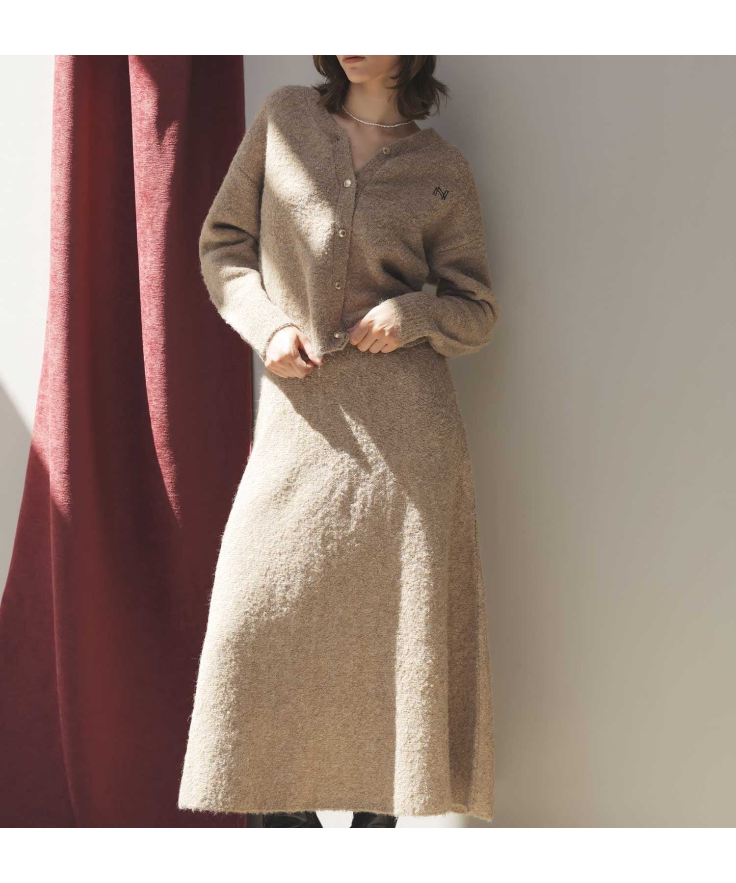 【ノエラ/Noela】のロゴ刺繍シャギーニットセットアップ インテリア・キッズ・メンズ・レディースファッション・服の通販 founy(ファニー) 　ファッション　Fashion　レディースファッション　Fashion for Women　トップス・カットソー　Cut & Sew Tops　ニット　Knit Tops & Sweaters　セットアップ　Set-Up, Coordinated Outfit　ポケット　Pocket, Pocket Detail　リラックス　Relax, Relaxed Fit　キャメル|ID: prp329100004739825 ipo3291000000034380706