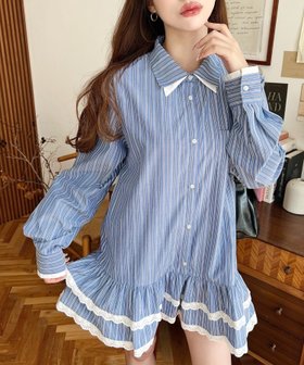 【モーメントプラス/moment+ / MEN】のダブルカラーレースフリルティアードシャツワンピース 人気、トレンドファッション・服の通販 founy(ファニー) ファッション Fashion メンズファッション Fashion for Men カーディガン Cardigan, Knitwear シャツワンピ Shirt Dress, Shirt One-Piece シューズ Shoes, Footwear シンプル Simple, Minimal ジャケット Jacket, Outerwear スニーカー Sneakers, Trainers ダブル Double, Double-Breasted ティアード Tiered, Tiered Style トレンド Trend, Trending Now フェミニン Feminine, Girly フラット Flat, Flat Shoes フリル Frill, Ruffle フレア Flare, Flared ベーシック Basic, Essential ポケット Pocket, Pocket Detail レース Lace, Lace Fabric ロング Long, Long-Length 再入荷 Restock / Back in Stock プチプライス・低価格 Affordable / Budget Price おすすめ Recommended / Our Picks エレガント 上品 Elegant |ID:prp329100004739829