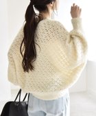 【シップス フォー ウィメン/SHIPS】のquaranciel 手洗い可能 スパンコール レース編み クルーネック ドルマン ルーズ ニット オフホワイト|ID: prp329100004739860 ipo3291000000034703559