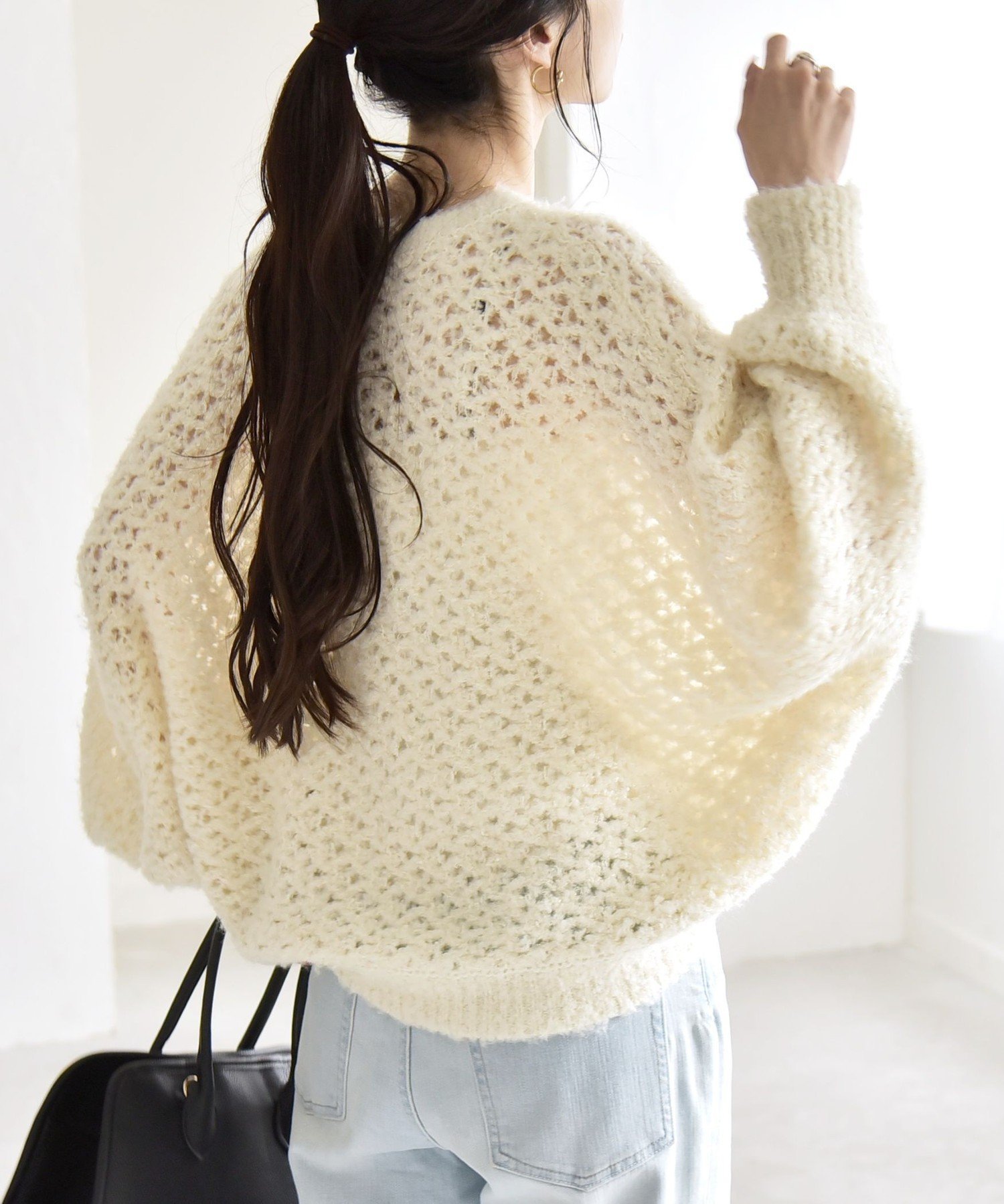 【シップス フォー ウィメン/SHIPS】のquaranciel 手洗い可能 スパンコール レース編み クルーネック ドルマン ルーズ ニット インテリア・キッズ・メンズ・レディースファッション・服の通販 founy(ファニー) ファッション Fashion レディースファッション Fashion for Women トップス・カットソー Cut & Sew Tops ニット Knit Tops & Sweaters インナー Innerwear 洗える Machine Washable スパンコール Sequins, Sequin Embellishment チェック Check, Plaid, Tartan トレンド Trend, Trending Now バランス Balance, Style Balance パープル Purple, Violet ボトム Bottoms, Lower Wear リラックス Relax, Relaxed Fit ルーズ Loose, Oversized レース Lace, Lace Fabric ワイド Wide, Wide Fit おすすめ Recommended / Our Picks エレガント 上品 Elegant 2025年 2025 2025-2026秋冬・A/W Autumn/Winter 2025–26 AW25–26 オフホワイト|ID: prp329100004739860 ipo3291000000034862609