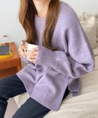 【アンドミー/andme】の天竺編み ボックスシルエット 長袖 ニットトップス ラベンダー|ID: prp329100004739868 ipo3291000000034393492