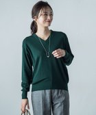 【ロートレ アモン/LAUTRE AMONT】のBrisbaneVネックニットプルオーバー≪手洗い可能≫ グリーン|ID: prp329100004739873 ipo3291000000034239833