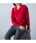 【ロートレ アモン/LAUTRE AMONT】のBrisbaneVネックニットプルオーバー≪手洗い可能≫ レッド|ID: prp329100004739873 ipo3291000000034239835