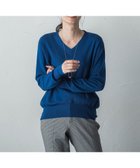 【ロートレ アモン/LAUTRE AMONT】のBrisbaneVネックニットプルオーバー≪手洗い可能≫ ブルー|ID: prp329100004739873 ipo3291000000034239840