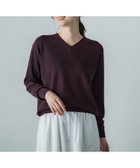 【ロートレ アモン/LAUTRE AMONT】のBrisbaneVネックニットプルオーバー≪手洗い可能≫ ボルドー|ID: prp329100004739873 ipo3291000000034239843
