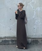 【チャオパニックティピー/CIAOPANIC TYPY】の【WEB限定】【PON企画待望のリバイバル】ウール混クルーネックニットワンピース ブラウン|ID: prp329100004739879 ipo3291000000034569536