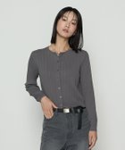 【コムサ/COMME CA】のコットンダルストレッチ ケーブルカーディガン 04:グレー|ID: prp329100004739888 ipo3291000000034240022