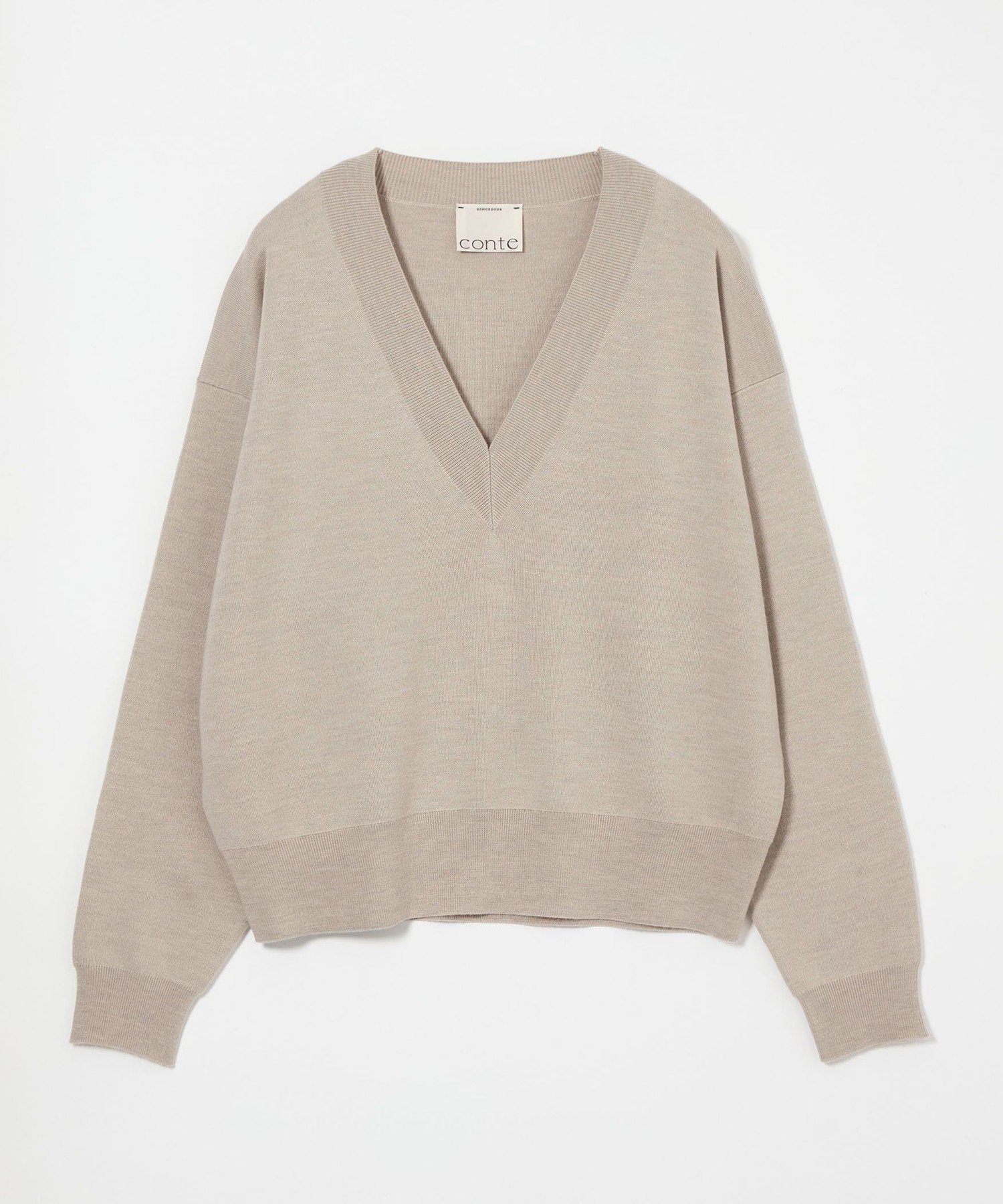 【ユナイテッドアローズ/UNITED ARROWS】のconte ハイゲージ ディープVネックニット インテリア・キッズ・メンズ・レディースファッション・服の通販 founy(ファニー) ファッション Fashion レディースファッション Fashion for Women トップス・カットソー Cut & Sew Tops ニット Knit Tops & Sweaters Vネックトップス V-Neck Tops / V-Cut Neckline Shirts シンプル Simple, Minimal デコルテ Décolleté, Neckline プレート Plate, Dish 夏 Summer BEIGE|ID: prp329100004739918 ipo3291000000034871835