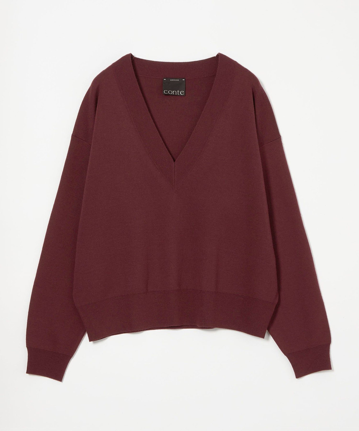 【ユナイテッドアローズ/UNITED ARROWS】のconte ハイゲージ ディープVネックニット インテリア・キッズ・メンズ・レディースファッション・服の通販 founy(ファニー) ファッション Fashion レディースファッション Fashion for Women トップス・カットソー Cut & Sew Tops ニット Knit Tops & Sweaters Vネックトップス V-Neck Tops / V-Cut Neckline Shirts シンプル Simple, Minimal デコルテ Décolleté, Neckline プレート Plate, Dish 夏 Summer WINE|ID: prp329100004739918 ipo3291000000034871836