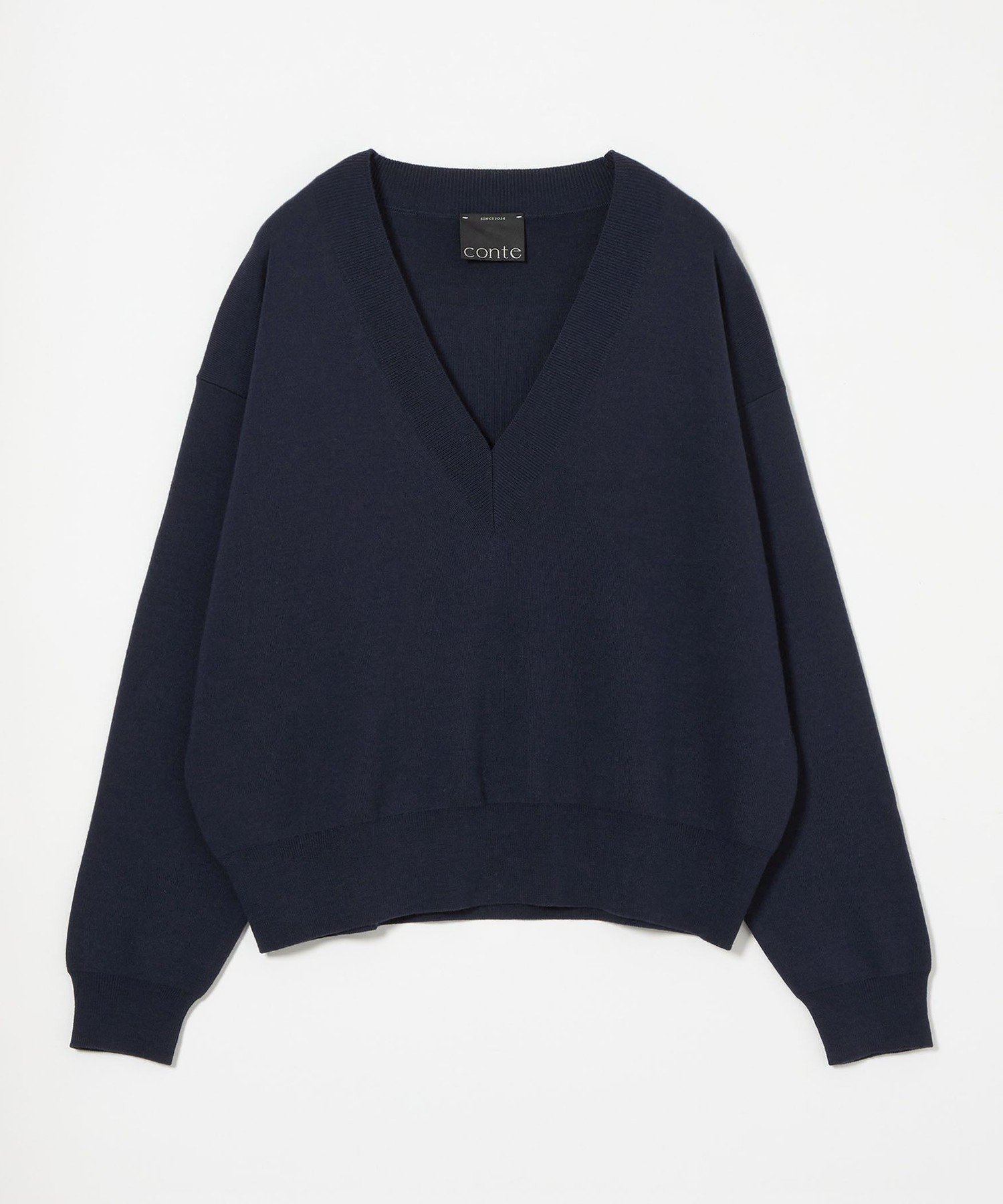 【ユナイテッドアローズ/UNITED ARROWS】のconte ハイゲージ ディープVネックニット インテリア・キッズ・メンズ・レディースファッション・服の通販 founy(ファニー) ファッション Fashion レディースファッション Fashion for Women トップス・カットソー Cut & Sew Tops ニット Knit Tops & Sweaters Vネックトップス V-Neck Tops / V-Cut Neckline Shirts シンプル Simple, Minimal デコルテ Décolleté, Neckline プレート Plate, Dish 夏 Summer NAVY|ID: prp329100004739918 ipo3291000000034871838