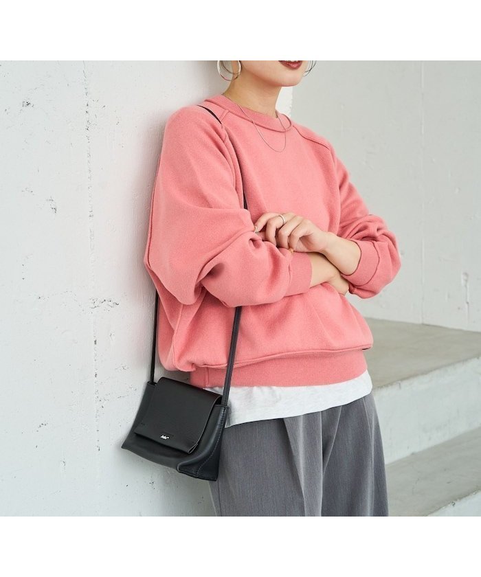 【フリークスストア/FREAK'S STORE】のスウェット ライク ラグラン ショート ニット プルオーバー【限定展開】 25AW インテリア・キッズ・メンズ・レディースファッション・服の通販 founy(ファニー) 　ファッション　Fashion　レディースファッション　Fashion for Women　トップス・カットソー　Cut & Sew Tops　ニット　Knit Tops & Sweaters　レディースパーカー・カジュアルフーディー　Casual Hoodies & Sweatshirts　カジュアルプルオーバー・ニットトップス　Pullovers & Knit Tops / Casual Pullovers　スウェット・クルーネックトップス　Sweatshirts & Crewnecks / Relaxed Fit Sweat Tops　2025年　2025　2025-2026秋冬・A/W　Autumn/Winter 2025–26 AW25–26　冬　Winter / This Winter　ショート　Short, Short Length　スウェット / スエット　Sweatshirt, Sweatwear　スリーブ　Sleeve, Long Sleeve / Short Sleeve　トレンド　Trend, Trending Now　バランス　Balance, Style Balance　ワイド　Wide, Wide Fit　A/W・秋冬　Autumn/Winter　ピンク|ID: prp329100004739922 ipo3291000000035703297