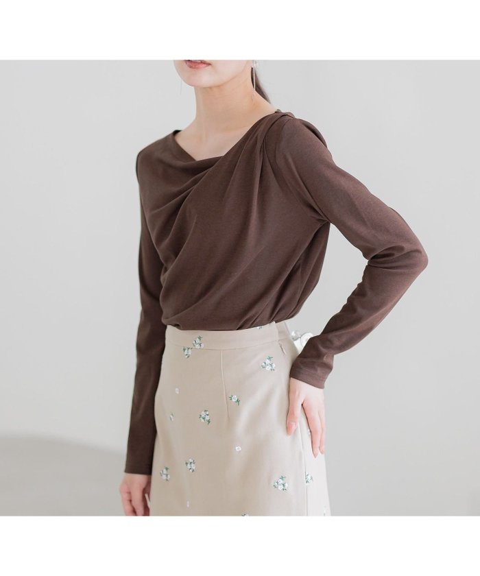 【アンデミュウ/Andemiu】のカットドレープT長袖 インテリア・キッズ・メンズ・レディースファッション・服の通販 founy(ファニー) https://founy.com/ ファッション Fashion レディースファッション Fashion for Women トップス・カットソー Cut & Sew Tops アシンメトリー Asymmetrical Style コンパクト Compact, Small Size シンプル Simple, Minimal ジャケット Jacket, Outerwear デコルテ Décolleté, Neckline ドレープ Drape, Draping Fabric 長袖 Long Sleeve, Full Sleeve |ID: prp329100004740299 ipo3291000000034243987