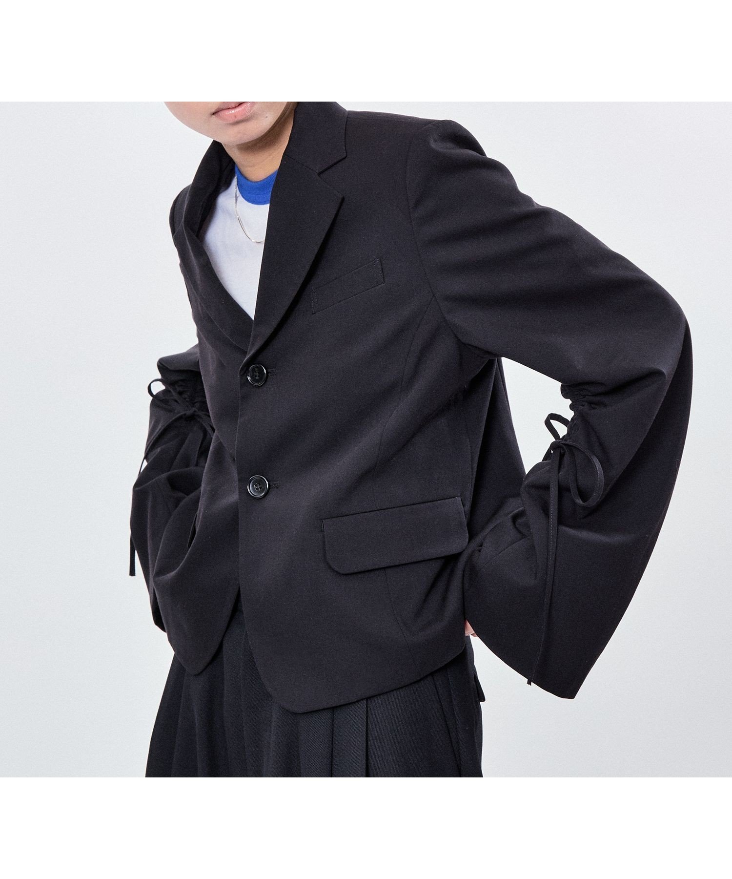 【アダム エ ロペ/ADAM ET ROPE'】のBOXY SHEERING SHORT JKT 人気、トレンドファッション・服の通販 founy(ファニー) 　ファッション　Fashion　レディースファッション　Fashion for Women　ユニセックス　Unisex, Genderless　イレギュラー　Irregular Design　コンパクト　Compact, Small Size　ジャケット　Jacket, Outerwear　ドローコード　Drawcord, Drawstring Cord　バランス　Balance, Style Balance　ポケット　Pocket, Pocket Detail　メンズ　Men's, Menswear　 other-1|ID: prp329100004740319 ipo3291000000034244262