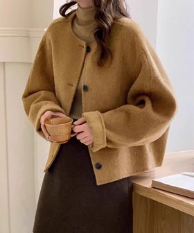 【アイモハ/aimoha】のaimoha -select-/ソフトシャギーショートウールジャケット 人気、トレンドファッション・服の通販 founy(ファニー) ファッション Fashion レディースファッション Fashion for Women アウター Coat / Outerwear Collection レディースジャケット・軽アウター Jackets ショルダー Shoulder, Shoulder Strap ショート Short, Short Length シンプル Simple, Minimal ジャケット Jacket, Outerwear タイトスカート Pencil Skirt, Tight Skirt ドロップ Drop Shoulder, Dropped Style ハンド Hand, Handmade ラウンド Round, Round Neck ワイド Wide, Wide Fit A/W・秋冬 Autumn/Winter |ID:prp329100004740340
