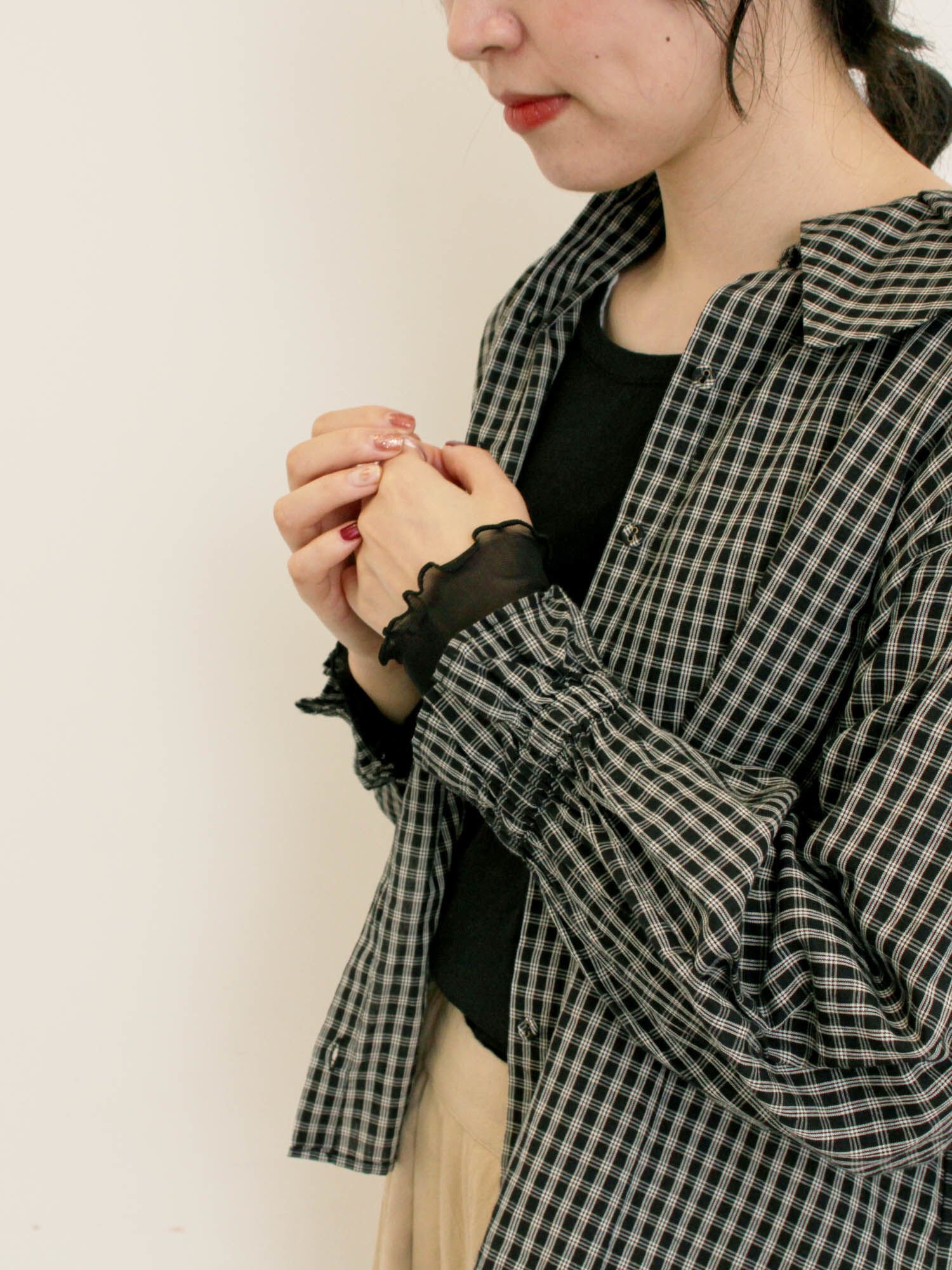 【サマンサモスモス/Samansa Mos2】の袖シアー切替メローカットソー インテリア・キッズ・メンズ・レディースファッション・服の通販 founy(ファニー) 　ファッション　Fashion　レディースファッション　Fashion for Women　トップス・カットソー　Cut & Sew Tops　カットソー・ベーシックTシャツ　Cut-and-Sewn Tops / Stretch Tees & Basics　おすすめ　Recommended / Our Picks　カットソー　Cut and Sewn Top　シアー　Sheer, See-Through　スリーブ　Sleeve, Long Sleeve / Short Sleeve　切替　Switching, Contrast Panel　ブラック|ID: prp329100004740350 ipo3291000000034244849