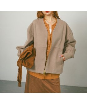 【ベイフロー/BAYFLOW】のウールライクZIPブルゾン 人気、トレンドファッション・服の通販 founy(ファニー) ファッション Fashion レディースファッション Fashion for Women アウター Coat / Outerwear Collection ブルゾンジャケット・スポーティアウター Blouson Jackets おすすめ Recommended / Our Picks ストライプ Stripe, Striped Pattern タートル Turtleneck, Turtle Collar ツイル Twist, Twisted Detail ブルゾン Blouson, Bomber Jacket 人気 Popular, Best Seller 定番 Standard, Basic Item |ID:prp329100004740365