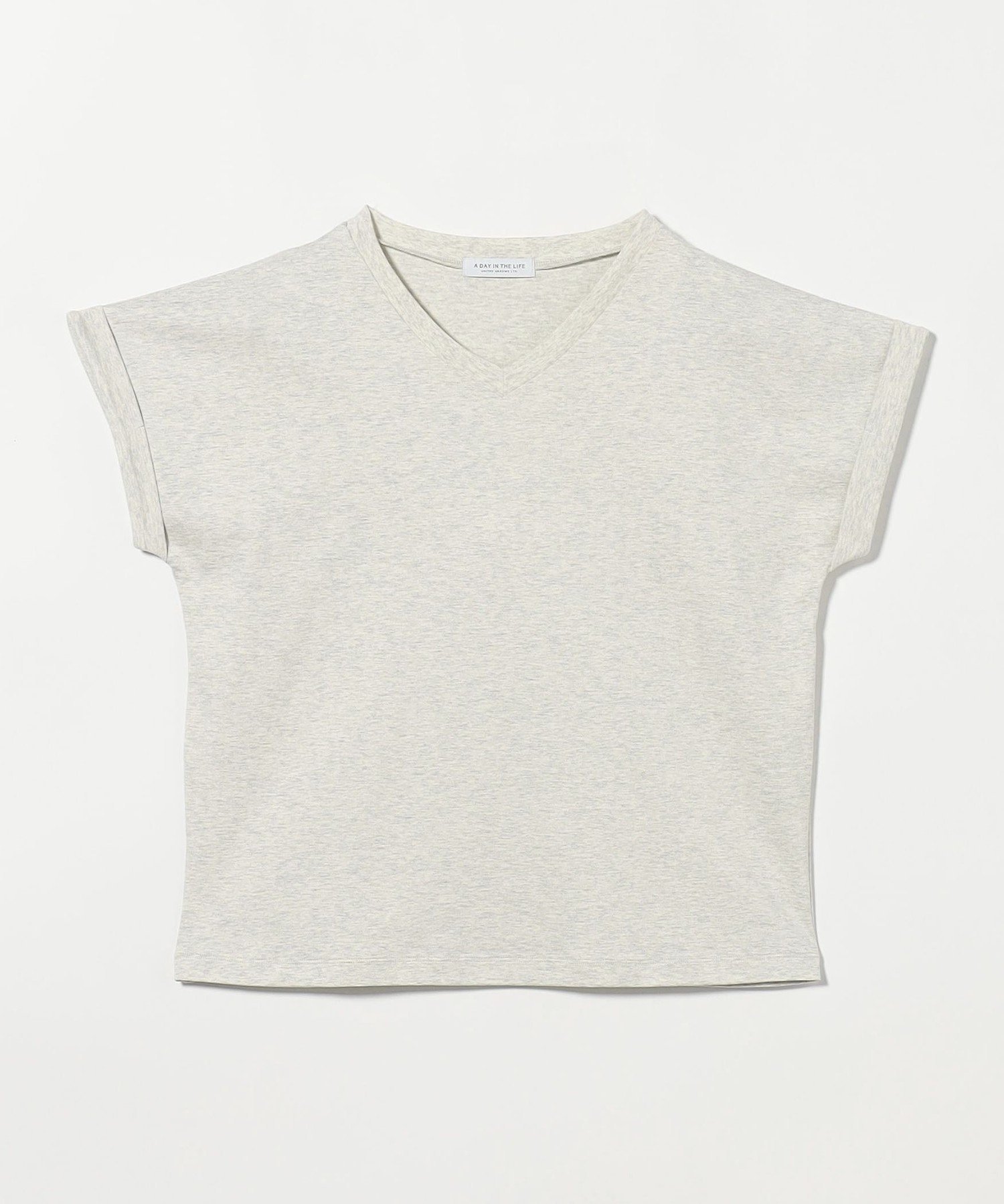 【ユナイテッドアローズ/UNITED ARROWS】のVネック フレンチスリーブTシャツ A DAY IN THE LIFE インテリア・キッズ・メンズ・レディースファッション・服の通販 founy(ファニー) 　ファッション　Fashion　レディースファッション　Fashion for Women　トップス・カットソー　Cut & Sew Tops　シャツ・ブラウス・オフィスカジュアル　Elegant Blouses & Button-Ups　ロングTシャツ・Tシャツ　Longline T-Shirts & Tees　Vネックトップス　V-Neck Tops / V-Cut Neckline Shirts　インナー　Innerwear　スリーブ　Sleeve, Long Sleeve / Short Sleeve　デニム　Denim, Jeans Material　フレア　Flare, Flared　フレンチ　French, French Style　ボーダー　Border, Stripe　リラックス　Relax, Relaxed Fit　アウトレット　Outlet / Clearance　NATURAL|ID: prp329100004740388 ipo3291000000034245561