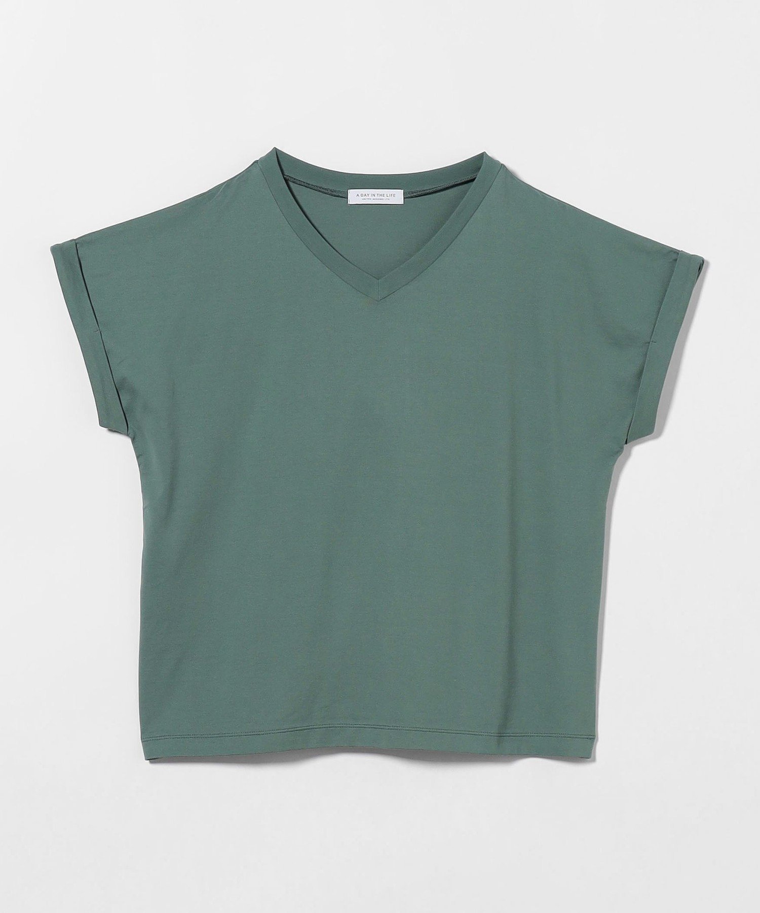 【ユナイテッドアローズ/UNITED ARROWS】のVネック フレンチスリーブTシャツ A DAY IN THE LIFE インテリア・キッズ・メンズ・レディースファッション・服の通販 founy(ファニー) 　ファッション　Fashion　レディースファッション　Fashion for Women　トップス・カットソー　Cut & Sew Tops　シャツ・ブラウス・オフィスカジュアル　Elegant Blouses & Button-Ups　ロングTシャツ・Tシャツ　Longline T-Shirts & Tees　Vネックトップス　V-Neck Tops / V-Cut Neckline Shirts　インナー　Innerwear　スリーブ　Sleeve, Long Sleeve / Short Sleeve　デニム　Denim, Jeans Material　フレア　Flare, Flared　フレンチ　French, French Style　ボーダー　Border, Stripe　リラックス　Relax, Relaxed Fit　アウトレット　Outlet / Clearance　KELLY|ID: prp329100004740388 ipo3291000000034245566