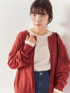 【サマンサモスモス/Samansa Mos2】のマルチスタイル前後2wayクルーネックカーディガン オレンジ|ID: prp329100004740410 ipo3291000000034245850