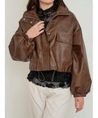 【ルディックパーク/LUDIC PARK】のスタンドネックジャケット(フェイクレザー/デニム) 人気、トレンドファッション・服の通販 founy(ファニー) ファッション Fashion レディースファッション Fashion for Women アウター Coat / Outerwear Collection レディースジャケット・軽アウター Jackets 今季 This Season, Current Season ショート Short, Short Length ジャケット Jacket, Outerwear タイトスカート Pencil Skirt, Tight Skirt タートルネック Turtleneck, High Neck デニム Denim, Jeans Material トレンド Trend, Trending Now ドローストリング Drawstring, Pull Cord ハイネック High Neck, Mock Neck フェイクレザー Faux Leather, PU Leather ポケット Pocket, Pocket Detail ミニスカート Mini Skirt, Short Skirt ロング Long, Long-Length おすすめ Recommended / Our Picks thumbnail 茶|ID: prp329100004740425 ipo3291000000034246151