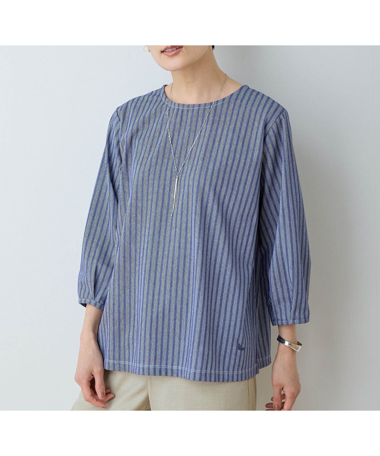 【デコイ/DECOY Since1981】のストライププルオーバー インテリア・キッズ・メンズ・レディースファッション・服の通販 founy(ファニー) 　ファッション　Fashion　レディースファッション　Fashion for Women　トップス・カットソー　Cut & Sew Tops　カジュアルプルオーバー・ニットトップス　Pullovers & Knit Tops / Casual Pullovers　おすすめ　Recommended / Our Picks　シンプル　Simple, Minimal　ストライプ　Stripe, Striped Pattern　無地　Plain, Solid Color　ネイビー|ID: prp329100004740454 ipo3291000000034246505