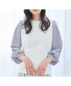 【エニー/ANY】の【洗濯機可/UVケア/アンチピリング】布帛ねじり袖コンビプルオーバー ホワイト×ストライプ[175]|ID: prp329100004740463 ipo3291000000034246592