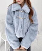 【イング/INGNI】のビット付エコファージャケット ライトブルー|ID: prp329100004740471 ipo3291000000034698218