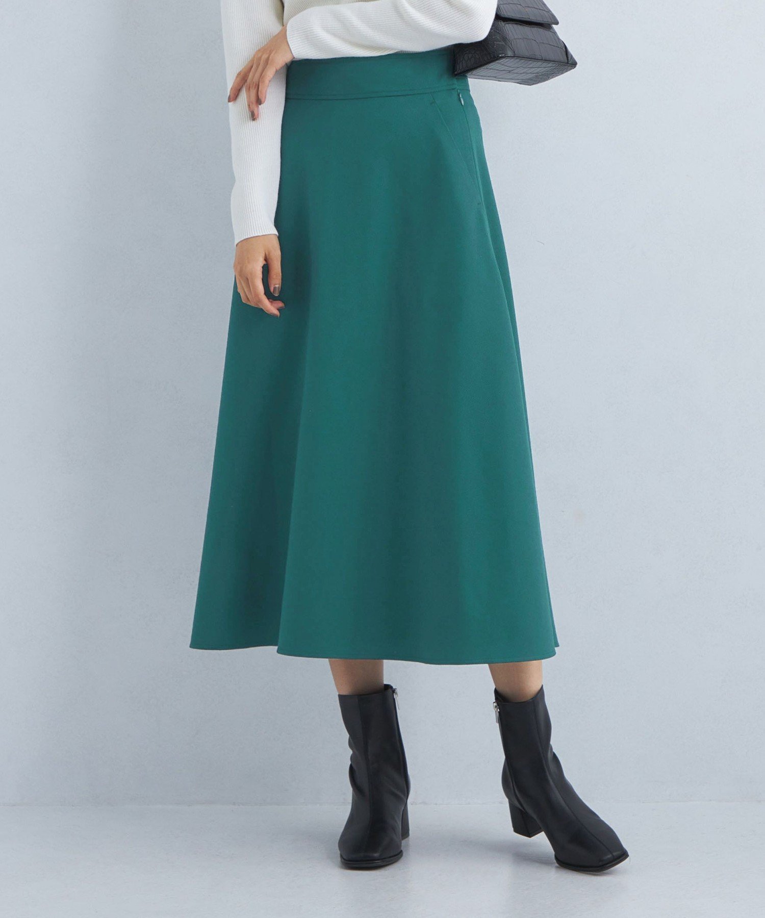 【ユナイテッドアローズ/UNITED ARROWS】のウールライク フレア スカート -ウォッシャブル・防シワ- 人気、トレンドファッション・服の通販 founy(ファニー) 　ファッション　Fashion　レディースファッション　Fashion for Women　スカート　Skirts　Aライン・フレアスカート　A-Line & Flared Skirts　秋　Autumn　コンパクト　Compact, Small Size　シューズ　Shoes, Footwear　ショート　Short, Short Length　シンプル　Simple, Minimal　チェック　Check, Plaid, Tartan　フェミニン　Feminine, Girly　フラット　Flat, Flat Shoes　フレア　Flare, Flared　アウトレット　Outlet / Clearance　おすすめ　Recommended / Our Picks　ビジネス 仕事 通勤　Business / Work / Commuting　 other-1|ID: prp329100004740472 ipo3291000000034621090