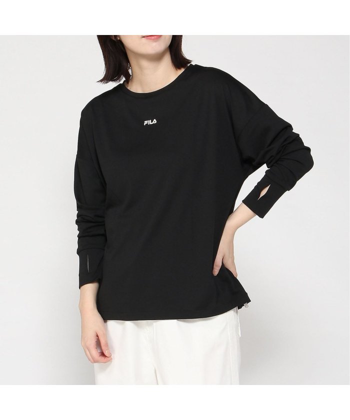【ニッキー/nikki】のFILA/UVプルオーバー インテリア・キッズ・メンズ・レディースファッション・服の通販 founy(ファニー) https://founy.com/ ファッション Fashion レディースファッション Fashion for Women トップス・カットソー Cut & Sew Tops カジュアルプルオーバー・ニットトップス Pullovers & Knit Tops / Casual Pullovers アウトドア Outdoor Clothing スポーツ Sports, Activewear スリーブ Sleeve, Long Sleeve / Short Sleeve テクスチャー Texture, Textured Fabric ベーシック Basic, Essential ロング Long, Long-Length |ID: prp329100004740486 ipo3291000000034246989