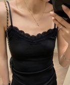 【ミニミニストア/miniministore】のVネックTシャツ レースキャミソール単品 ブラック系2(キャミ)|ID: prp329100004740490 ipo3291000000034247066